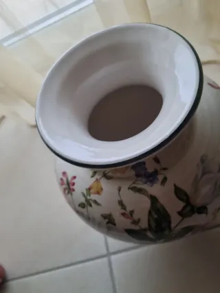 Vaso Ceramica Dipinto A Mano Floreale