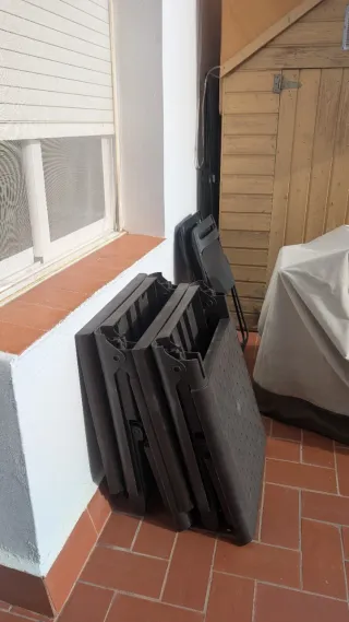 Tumbonas plegables marrones Pack de 2