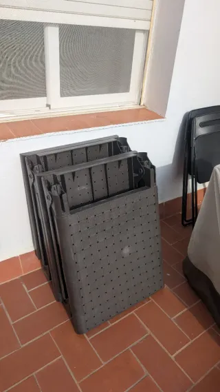 Tumbonas plegables marrones Pack de 2