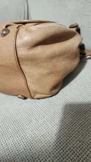 Bolso Piel Massimo Dutti Beige