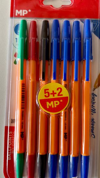 Lote Papelería: Bolígrafos, Gomas, Pegatinas