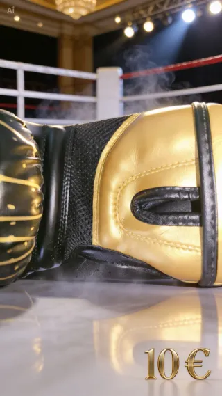 Guantes de boxeo Fila negros y dorados