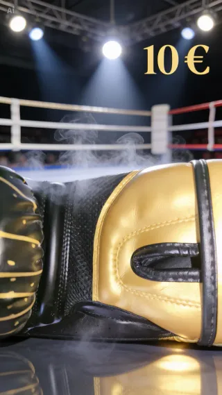 Guantes de boxeo Fila negros y dorados