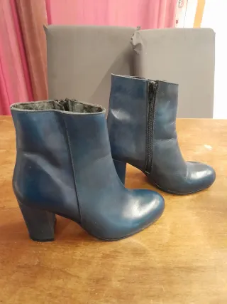 Stivaletti donna blu tacco J -eró