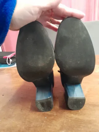 Stivaletti donna blu tacco J -eró