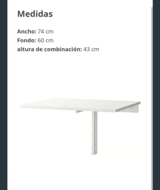 Mesa plegable blanca