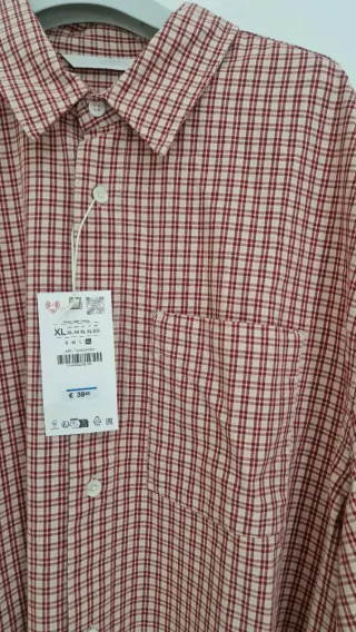 Camisa Zara cuadros hombre XL