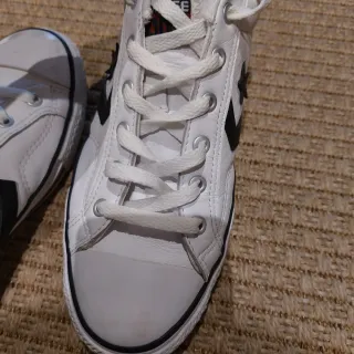 Converse All Star Piel Blancas y azul