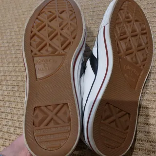 Converse All Star Piel Blancas y azul