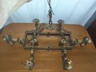 Lámpara de techo vintage con 8 puntos de luz