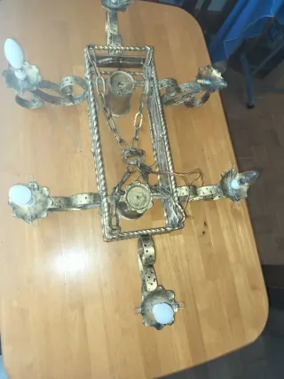 Lámpara de techo vintage con 8 puntos de luz