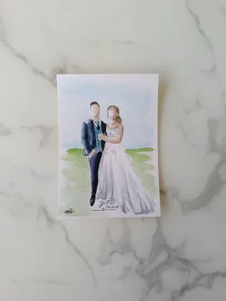 Acuarela personalizada boda