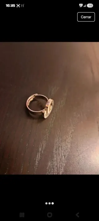 Anillo espiral plateado