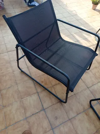 Conjunto Muebles Terraza Negro