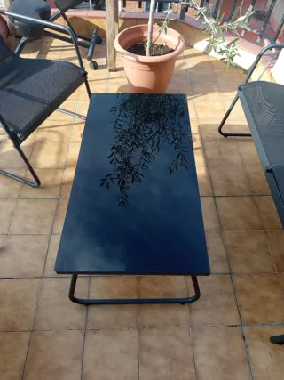 Conjunto Muebles Terraza Negro
