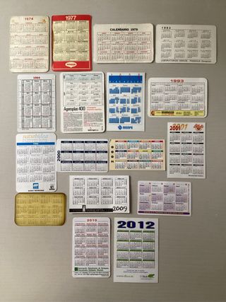17 Calendarios de bolsillo Publicidad