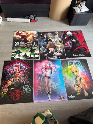 Lote 6 Pósters Anime y Películas