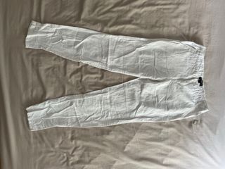 Pantalones de lino blancos Mango