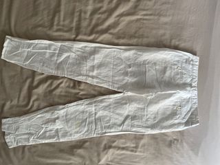 Pantalones de lino blancos Mango