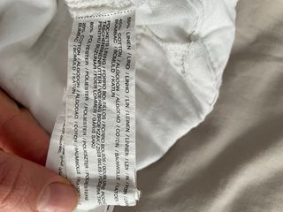 Pantalones de lino blancos Mango