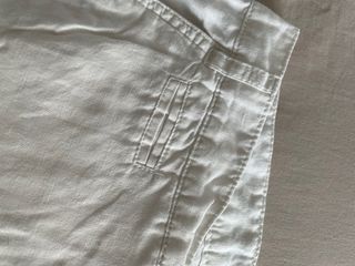 Pantalones de lino blancos Mango