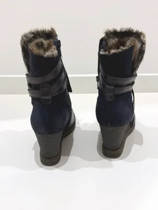 Botines Hispanitas Piel y Pelo Talla 37