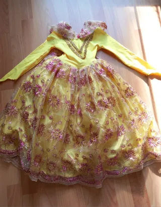 Disfraz Princesa Amarillo Flores 4-7 años