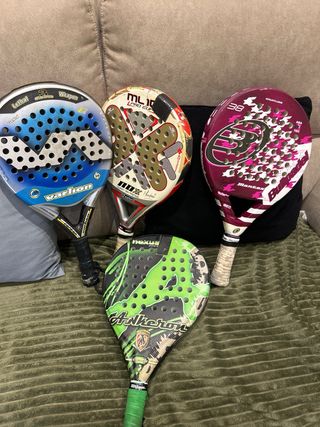 Lote 5 Palas de Pádel todas okmenos 1 tiene grieta