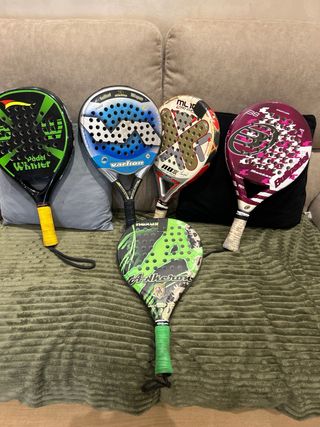 Lote 5 Palas de Pádel todas okmenos 1 tiene grieta