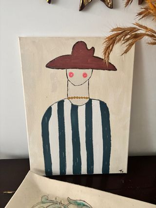 Cuadro mujer con sombrero