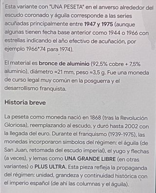 Pak 47 Monedas 1 Ptas Estado Español  3€/unidad.