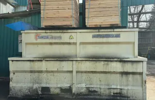 Bañera de madera industrial