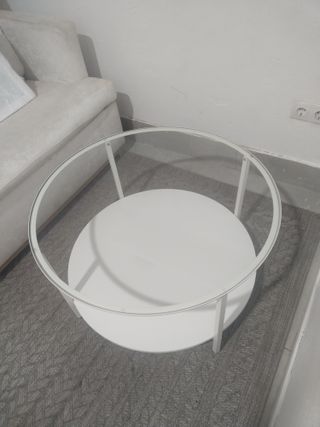 Mesa de centro IKEA cristal y metal