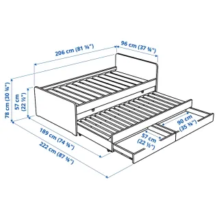 Cama nido IKEA SLÄKT blanca