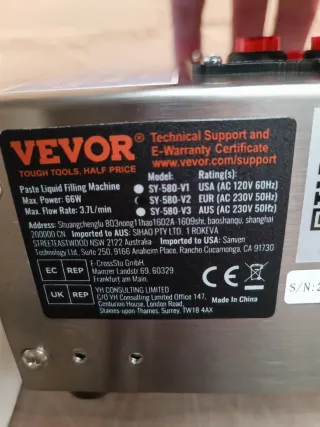 VEVOR Máquina de llenado de líquidos