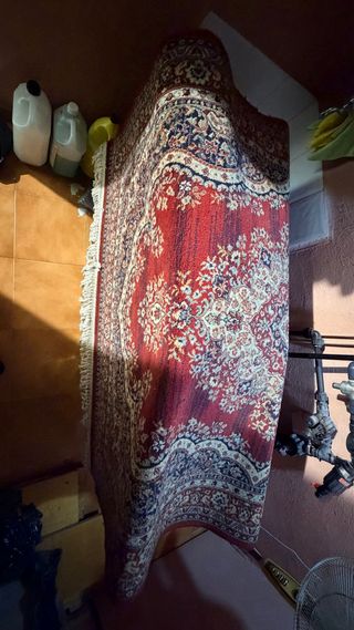 Alfombra Soumak P.10 Prestige Lana Beige/Roja