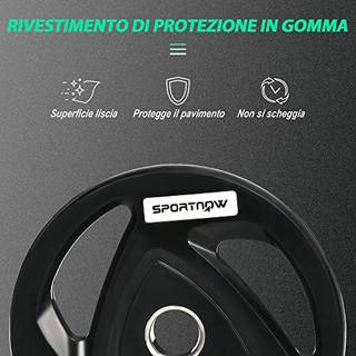 Set di 2 Dischi Pesi da 20kg in Acciaio con Rivest