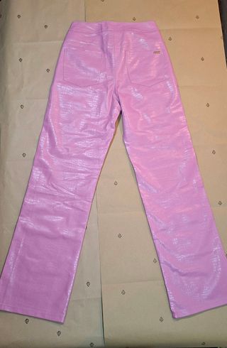 Vintage Croc Effect pantaloni slim – S