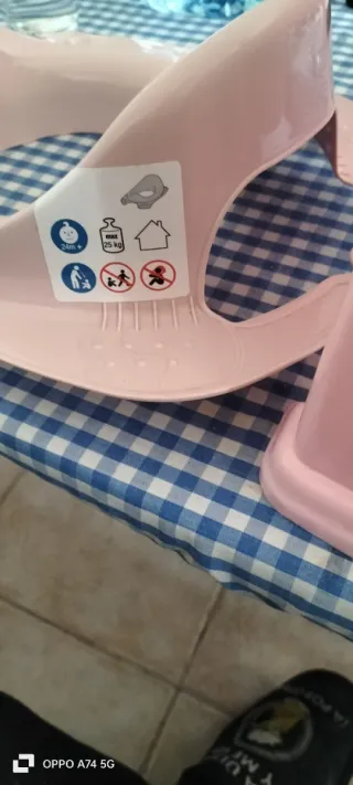 Orinal y reductor WC infantil rosa