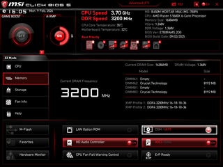 16Gb memoria RAM DDR4 Crucial Ballistix 2x8gb 3200