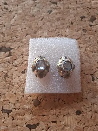 Pendientes antiguos plata y oro