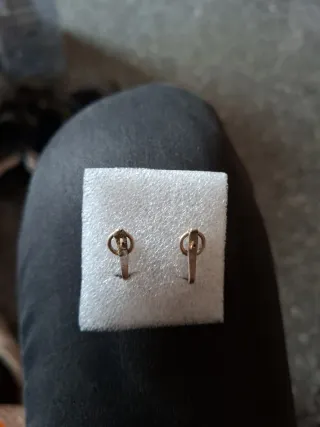 Pendientes antiguos plata y oro