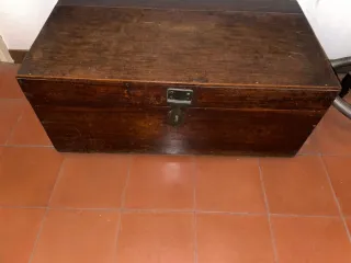 Pareja de arcones antiguos vintage de madera