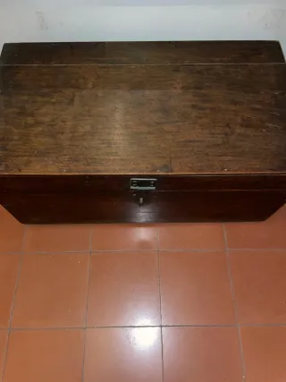 Pareja de arcones antiguos vintage de madera