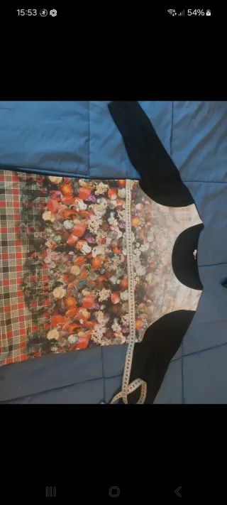 Maglia maniche 3/4 fantasia floreale