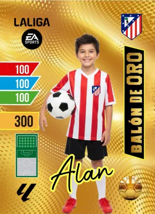 Cromo Balón de Oro 8,5x5cm Aluminio