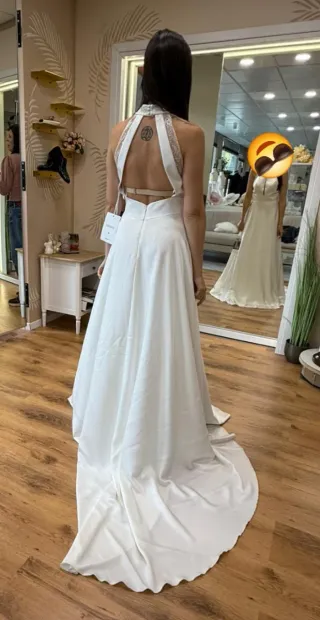 Abito da sposa e velo Pronovias bianco come nuovo,
