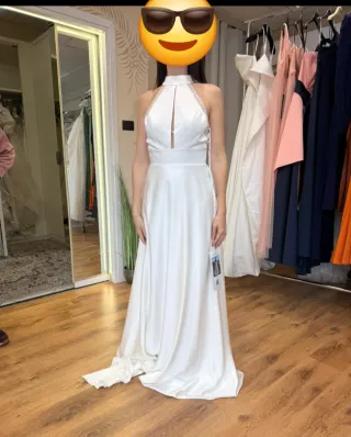 Abito da sposa e velo Pronovias bianco come nuovo,