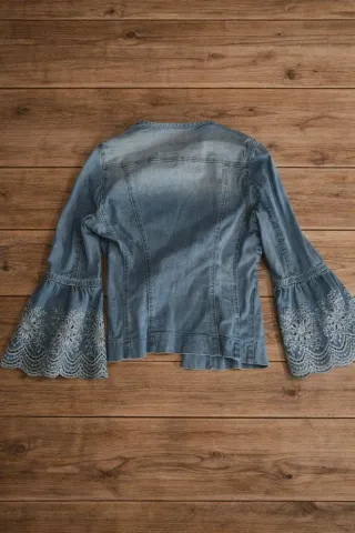 Completo jeans donna con pizzo