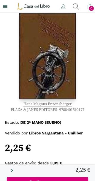 LIBRO EL HUNDIMIENTO DEL TITANIC, H. MANUS ENZENSB